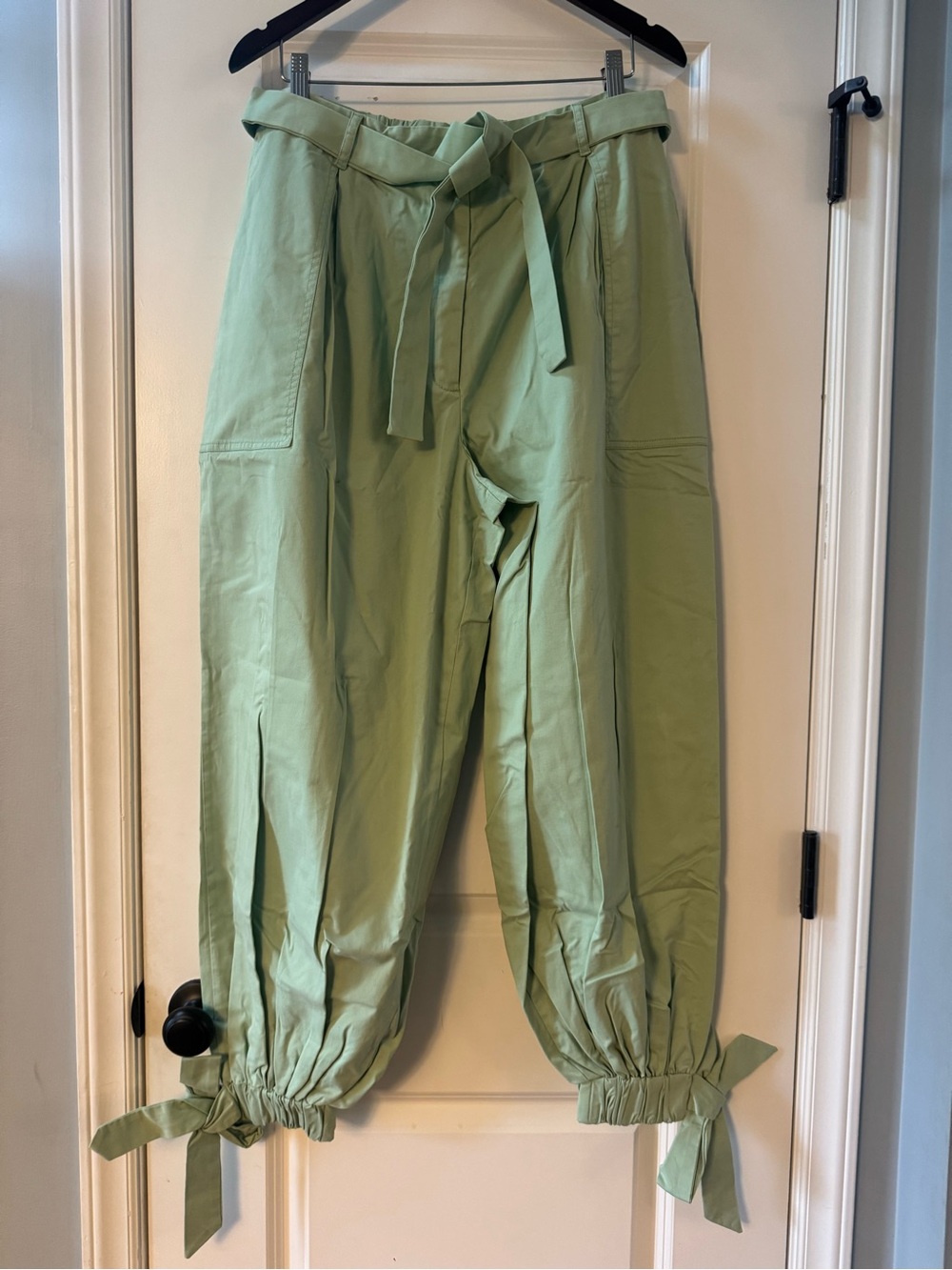 The Drop x @Jalisaevaughn Collab Green Ankle Tie Wide Leg Balloon Pants XL NWT - Picture 7 of 10